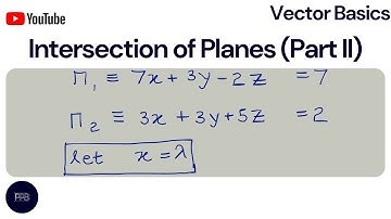 Intersection of Two Planes (Part II): Solving with Parametric Equations