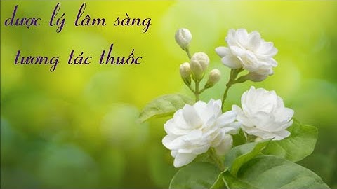 dược lý lâm sàng tương tác thuốc phần 1