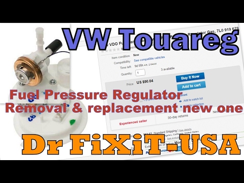 VW Touareg 2005 Fuel Pressure Regulator Removal & replacement new one, Vedat USTA
