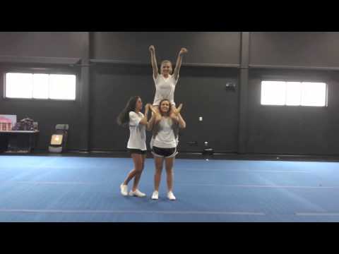 Basic Cheerleading Stunt Progression: Shoulder Sit - YouTube