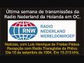 RADIO NEDERLAND - NOTICIAS - LUIS HENRIQUE DE FREITAS PÁDUA - SW 15.315 kHz. (18/09/1994)