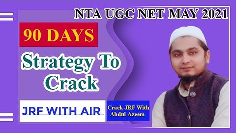 90 Days Strategy To Crack JRF | UGC NET Arabic May 2021|ASGI|Arabic Preparation | Abdul Azeem
