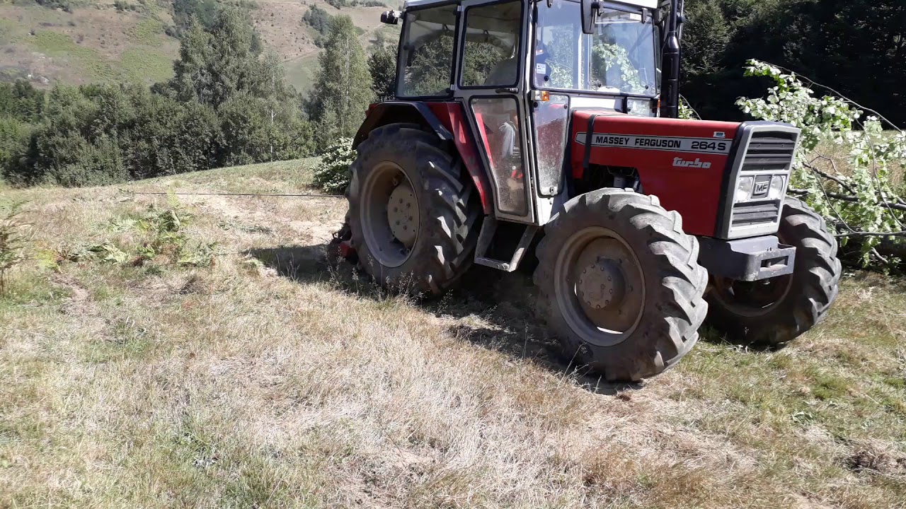 Massey ferguson 264 s turbo vuca drva - YouTube