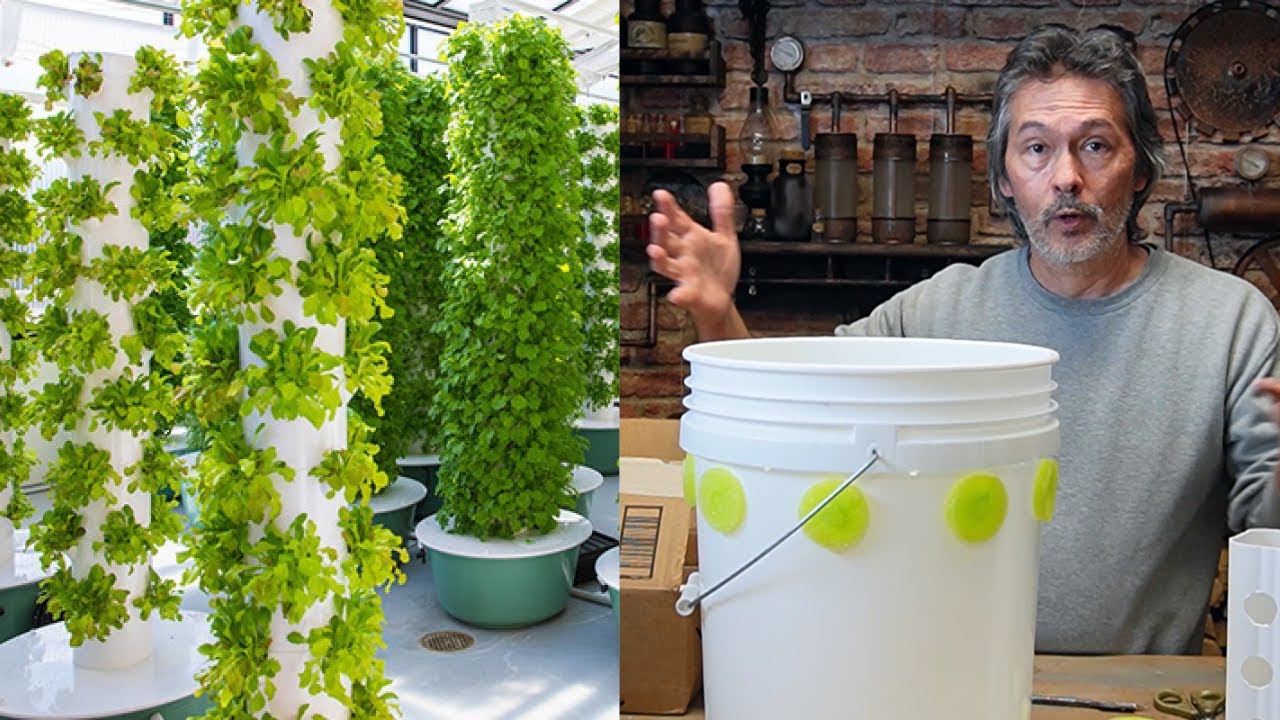 Cheap & Vertical Tower Garden with No Power, Diy Hydroponics - YouTube