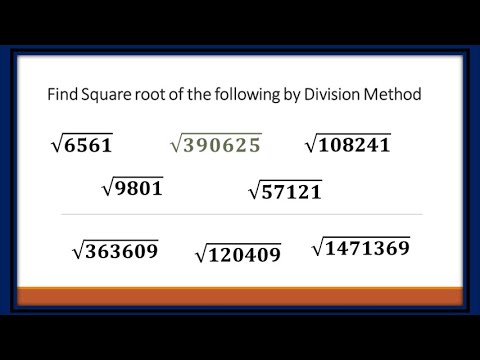 division method of finding sq root worksheet youtube