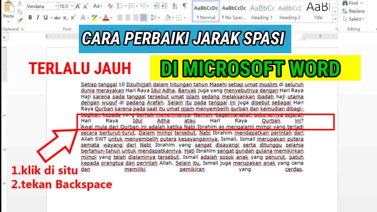 Cara Memperbaiki Jarak Spasi Terlalu Jauh Dan Berantakan Di Microsoft