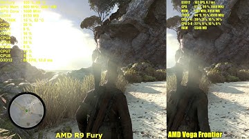 Sniper Elite 4 AMD Vega FE 16GB vs R9 Fury 4GB 1440p Benchmark Comparison | i7 7700k