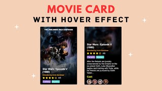 Movie Card With Hover Effect Using HTML & CSS.