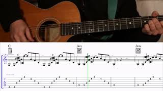 How to Play the Chords to The Border by Willie Nelson on Guitar with TAB