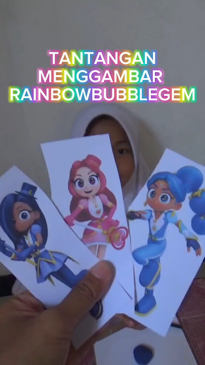 TANTANGAN MENGGAMBAR RAINBOW BUBBLEGEM RED BLUE INDIGO #Challenge #menggambar #rainbowbubblegem #art