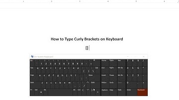 How to type Curly Brackets on a keyboard