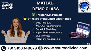 MATLAB Demo Class | Introduction to MATLAB Explained | Course Divine