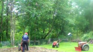 David Bradley Tractor Plowing the Garden