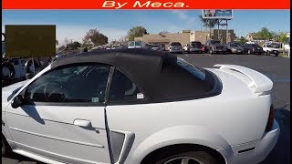 How to Install New Convertible Top, Headliner, Rear Window in a Mustang  part 33 .