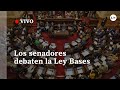 En vivo los senadores continan el debate en comisiones por la ley bases