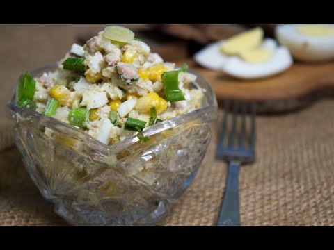 Video: Cod Liver Salad With Tomatoes And Rice