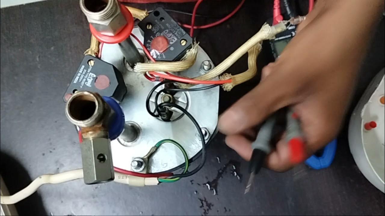 electric geyser full wiring diagram and thermostat check and geyser