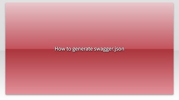 How to generate swagger.json