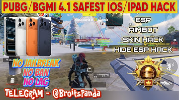 PUBG MOBILE UPDATE 4.1 IOS/IPAD HACK | BGMI SAFE NON JAILBREAK IPHONE CHEAT | BGMI SAFE ESP IOS HACK