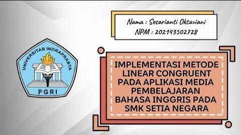 Simulasi Program Aplikasi Tugas Akhir UNINDRA | Sesarianti Oktaviani 202143502728