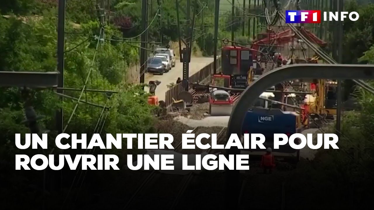 Un chantier éclair pour rouvrir une ligne｜TF1 INFO