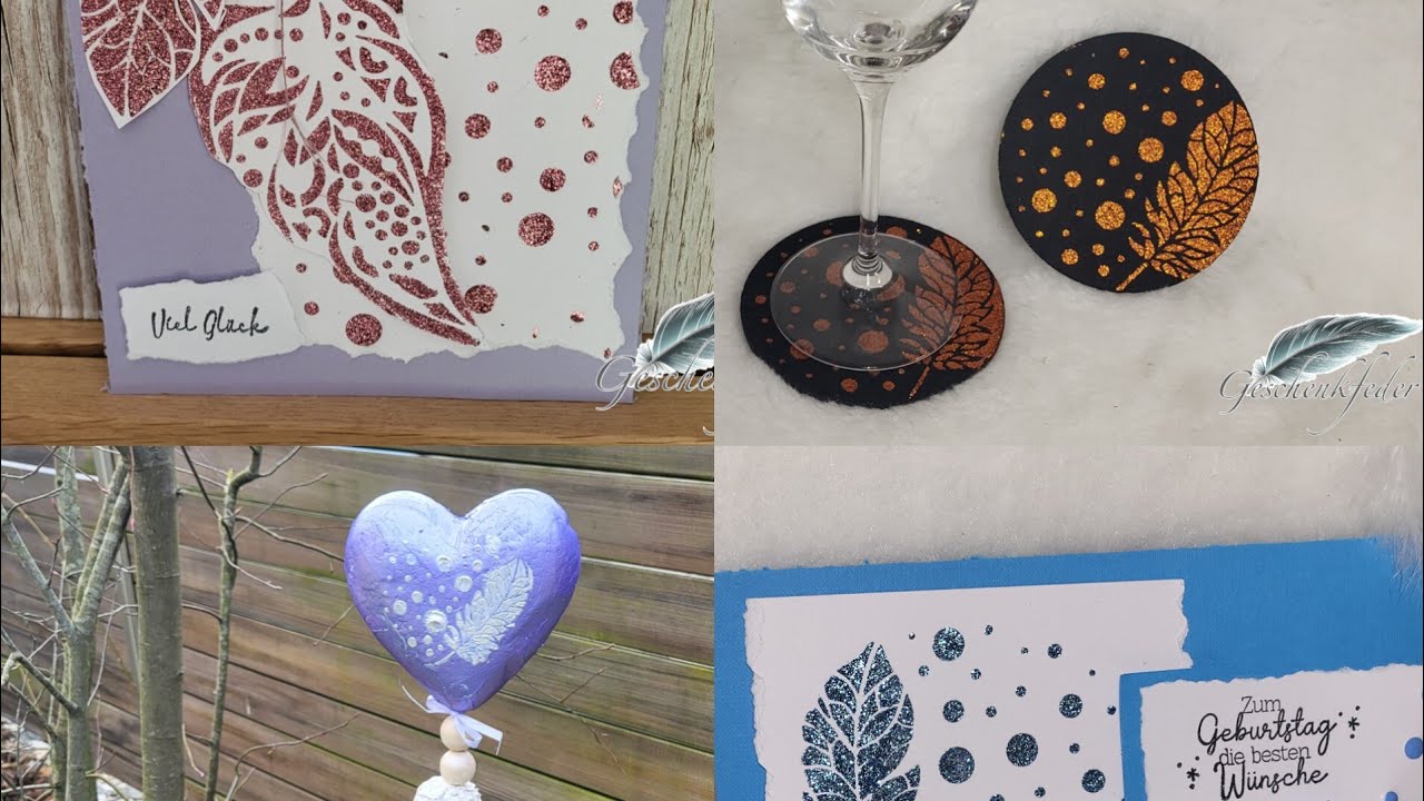 Auzou Glitzerkarten-Set 'Verzauberte Natur' – 6 Karten Mit 6 Glitzerfarben & Holzstab, Für Kinder Ab 3 Jahren