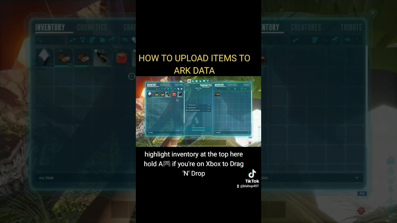 How to upload items in Ark 