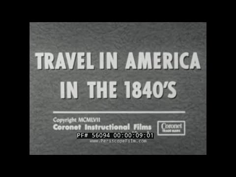 1840年代のアメリカ旅行蒸気船、運河、駅馬車、電車56094