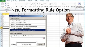 Excel Conditional Formatting - Create your own rules - Complex Examples