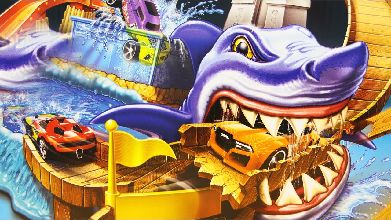 Sharkport Showdown Trackset Wyścig Port Z Rekinem Autokolorowańce