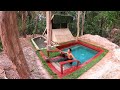 How To Build Mud House , Fish Pond And Swimming pool