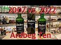 Ardbeg 10 year 2022 vs 2007 islay single malt whisky