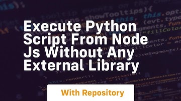 execute python script from node js without any external library
