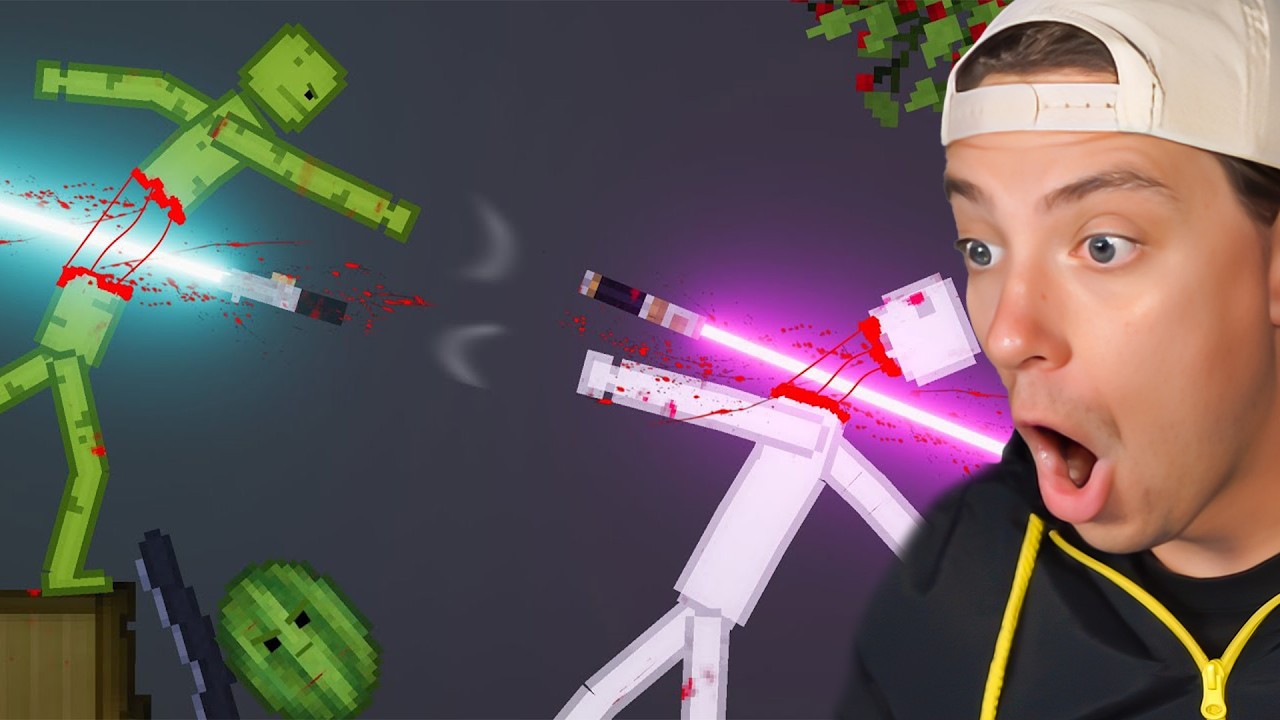 Reacting To People Throwing Lightsabers at Melon in People Playground