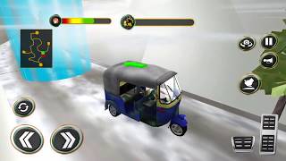 Crazy Auto Tuk Tuk Taxi  #1  -  Winter Snow Driving Android | IOS gameplay screenshot 2
