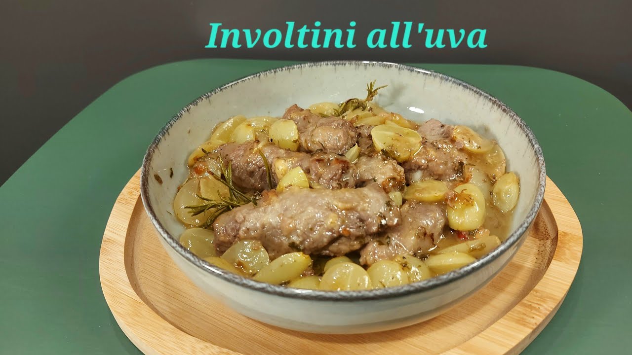 Involtini di manzo all'uva in meno di 5 minuti. Originali e gustosi!