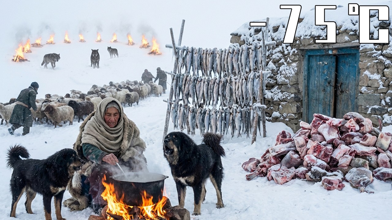 Life in Afghanistan’s Coldest Village -75°C | Hunting, Cooking and Surviving the Blizzard