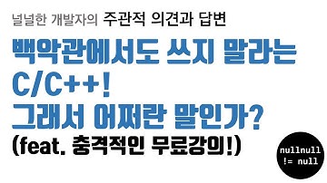 백악관도 쓰지 말라는 C/C++, 그래서 어쩌란 말인가?