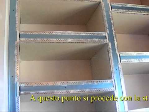 Libreria in cartongesso youtube Idee cartongesso e tv