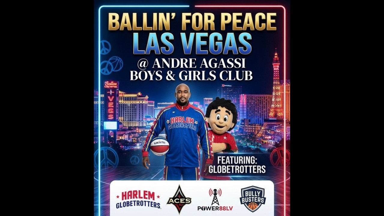 Ballin' for Peace Las Vegas @HarlemGlobetrotters @LVAces