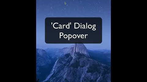 card dialog popover
