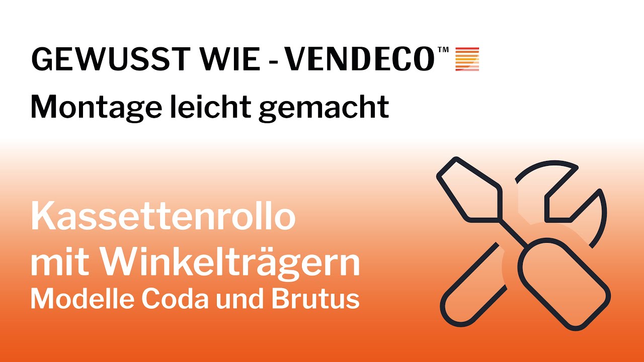 Rollo Montage Kasettenrollo mit Winkelträgern