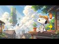 Relaxing Cityscape with Snoopy ☁️ Lofi Jazz Beats for Studying ☀️ Summer