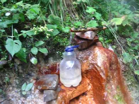 სირბილი ჩანჩქერის მჟავე წყლიდან წაღვერის ცენტრამდე