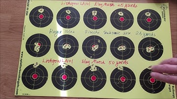 Lithgow LA101 22lr & Ruger 10/22 - Not the best groups; Will improve conditions to get better ones