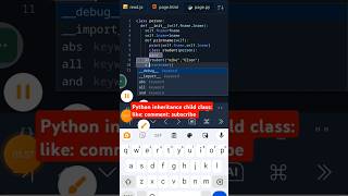 Python inheritance child class #shorts#python#inheritance #child #class#print#coding #programming