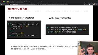 CSCI100: Lecture 22.4 - Ternary Operator