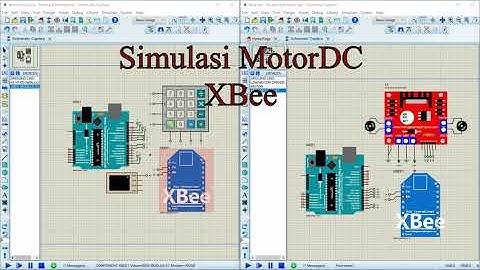 Simulasi Pengendalian Motor DC dengan XBee | Arduino | Proteus | Virtual Serial Port Kit