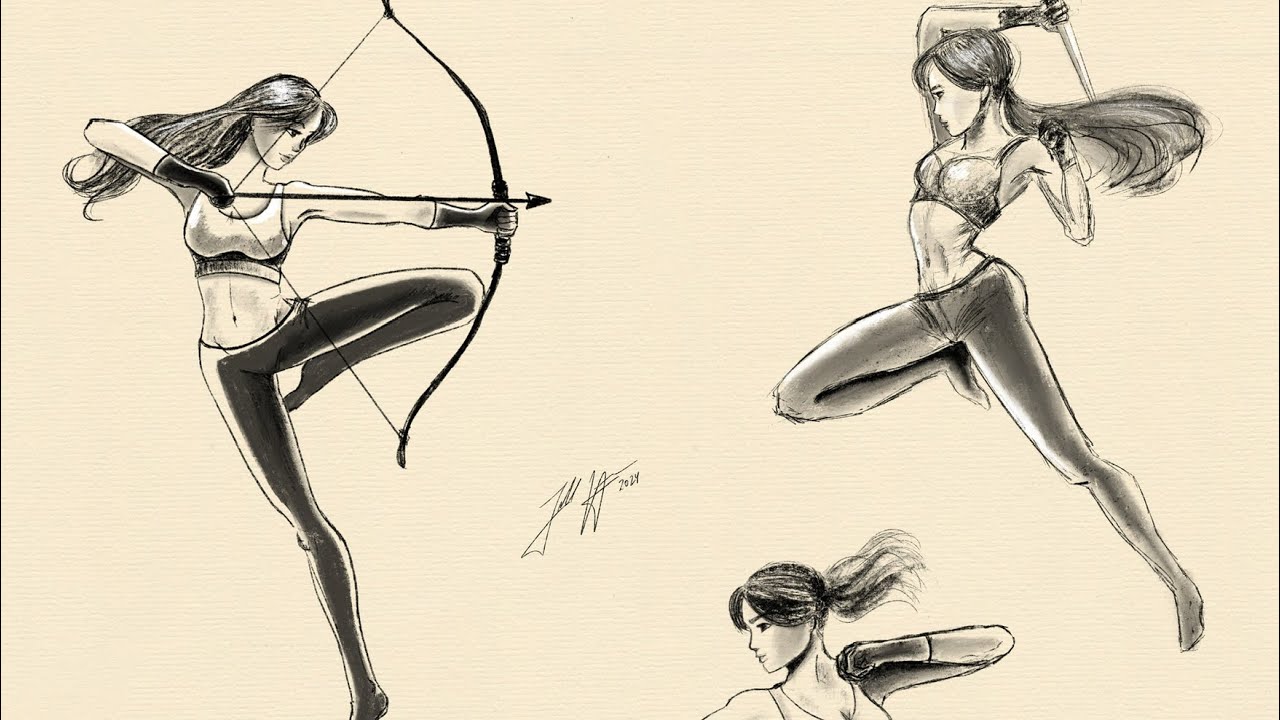 ArtStation - Action Pose Sketches