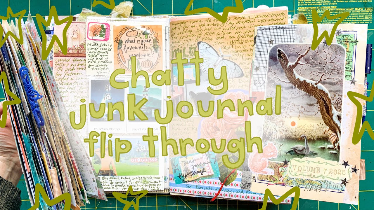 Chatty Flip Through Of My Latest Completed Junk Journal - Memory Keeping Journal 